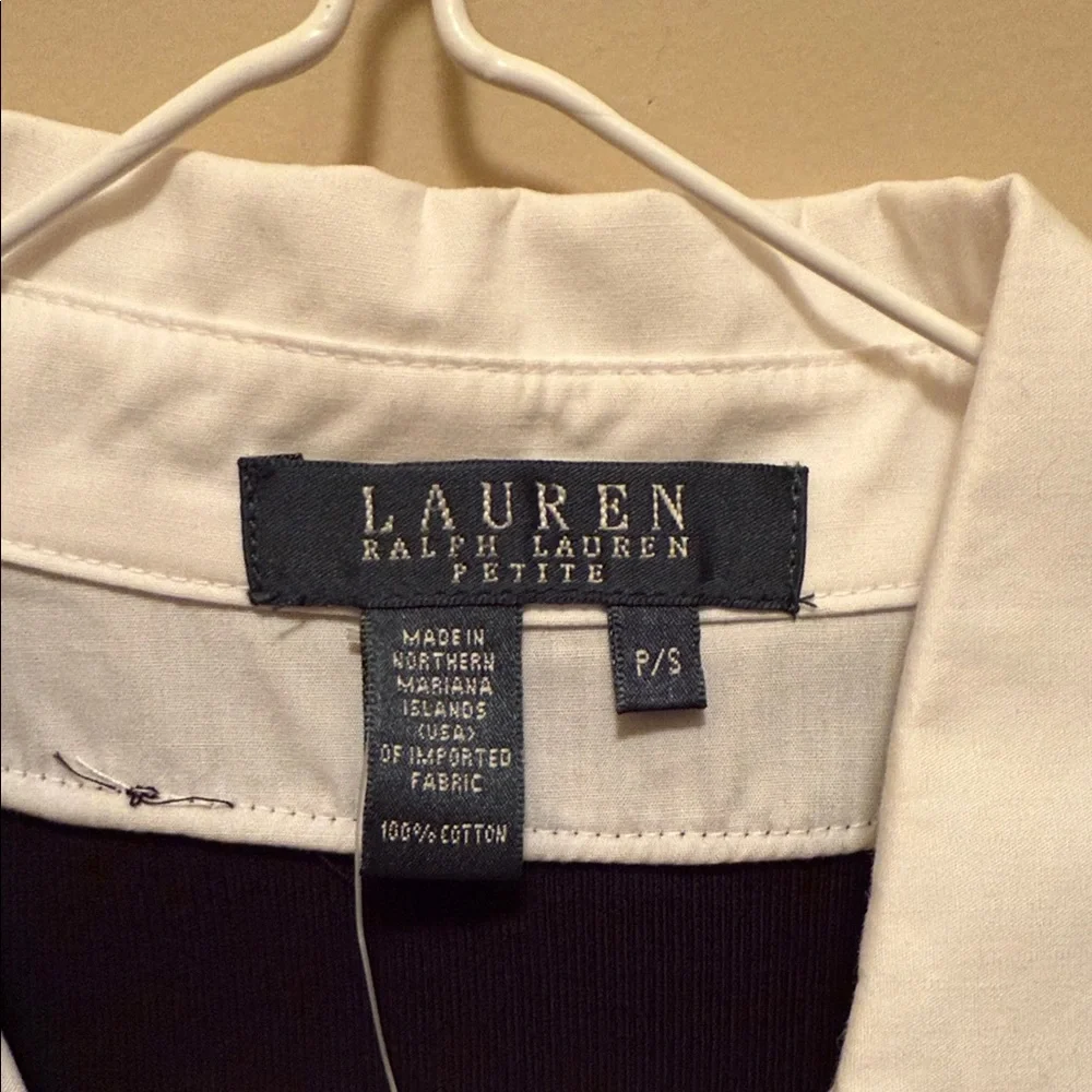 Lauren Ralph Lauren Black and White Button Down Shirt - Picture 3 of 3